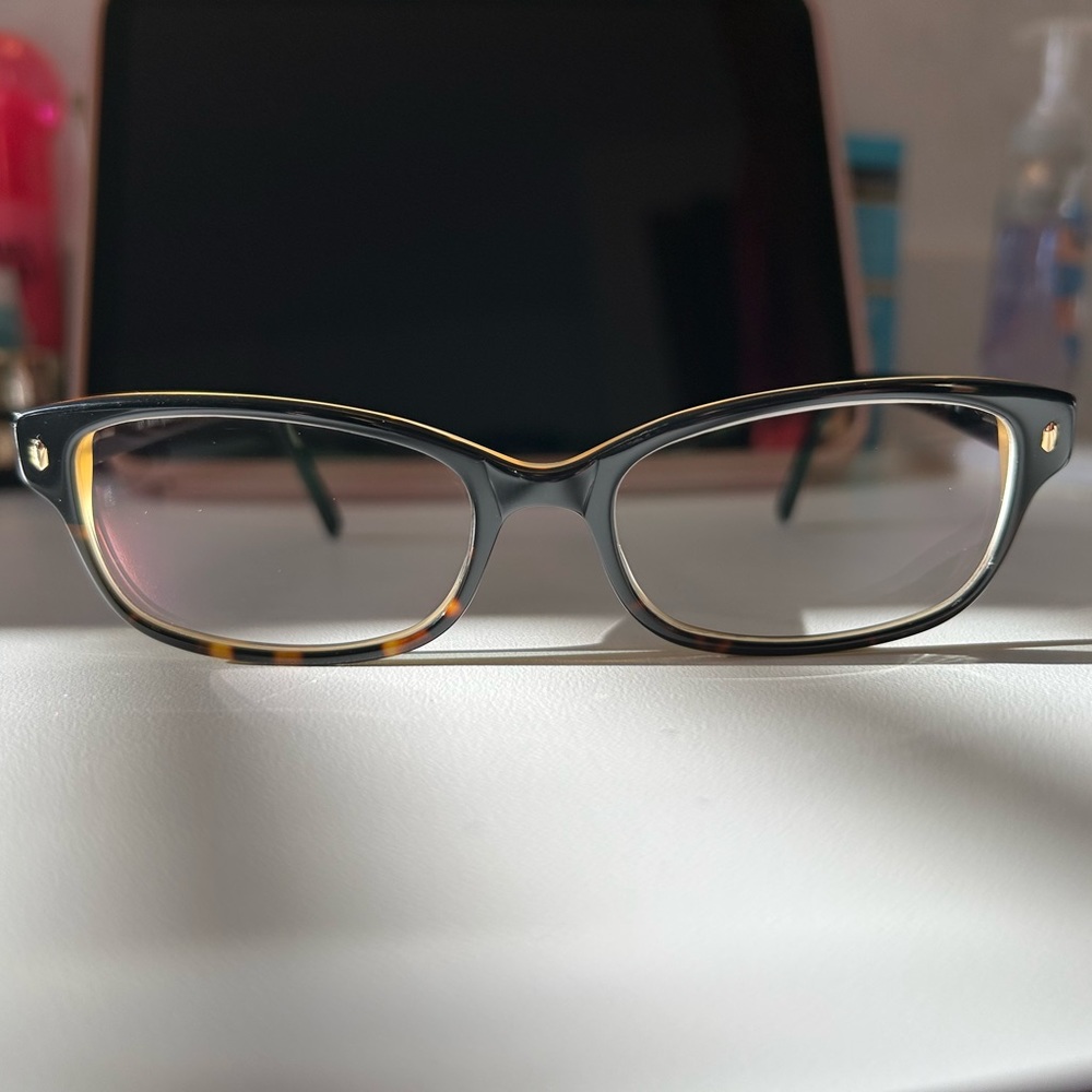 *Like New* Kate Spade Eyeglass Lucyann OJYY 135 Black Tortoise Rectangular Frame